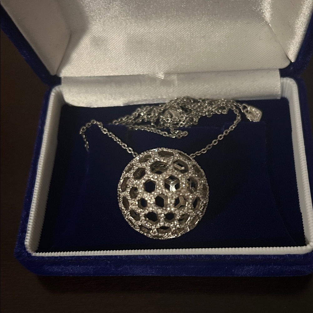 Swarovski Silver Geometric Necklace